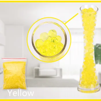 Yellow Crystal Pôdy 1000 Kusov Magic Blata, Vody Guľôčky Pearl Rastie Jelly Gule Svadobné Domáce Dekorácie Remesiel Udalosti Dodávky