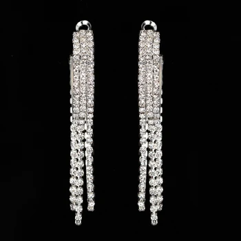 YFJEWE Módne Šperky Elegantné Náušnice pre Ženy, anti-alergické žena hoop náušnice vintage dizajn dlhý strapec náušnice E103