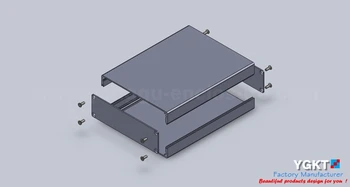 YGS-011 114-33-150 mm (Š-H-L), hliníkový kryt box pre pcb / hliník vstrekovacie formy nástroj kovové uzávery