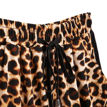 YGYEEG Ženy Leta 2018 Bežné Leopard Vytlačené Šortky Plus Veľkosť S-XXL dámske Šortky Bežné Krátke Nohavice Vysokej Kvality Leopard