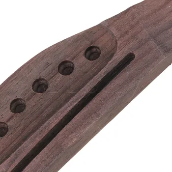 Yibuy Nový 6 String Sedlo Ohýbanie Akustická Gitara Most Rosewood tailpiece