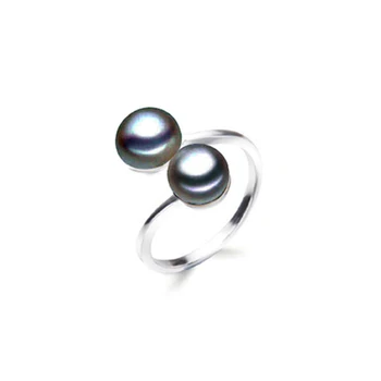 YIKALAISI 2017 Nové Módne Prírodné Perlový Prsteň, Šperky 925 Sterling Silver Interlaced Krúžky Pearl Snubné Prstene Pre Ženy