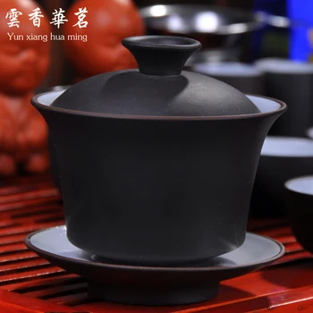 Yixing čaj nastaviť fialová keramická kanvica svadobné sadu čajových šálok masívneho dreva čaju zásobník čajový obrad na predaj