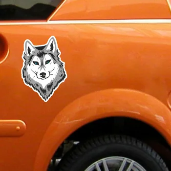 YJZT 10.1*14.7 CM Módne Zaujímavé Angry Vlk Hlavu Cartoon Farebné PVC Auto Nálepky Dekorácie Grafické C1-5457