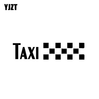 YJZT 15.5*3,5 CM Osobné TAXI Vinyl Auto Nálepky, Auto-styling Obtlačky Čierna/Strieborná S8-1673