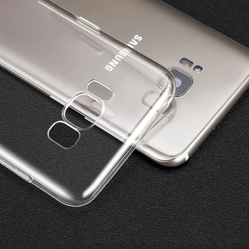 YKSPACE Transparentné Mäkké Silikónové TPU puzdro Pre Samsung Galaxy S6 S7 okraji S8 S9 Plus Poznámka 8 Zadný Kryt Ultra Tenké Anti Zraziť