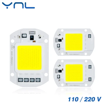 YNL 110V 220V COB LED Čip Žiarovka Skutočný Výkon 50W LED Lampa Vstup IP65 Smart IC vhodné Pre HOBBY Outdoor LED Flood Light potrebný Žiadny Ovládač