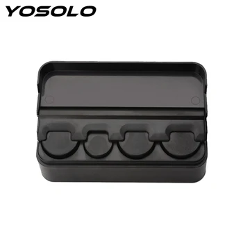 YOSOLO Mince Prípade Úložný Box Držiteľ Kontajner, Auto Mince Držiteľa Vozidla Styling Plastové Čierne Auto Orginazer Interiérové Doplnky