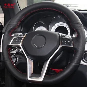 Yuji-Hong vrchnú Vrstvu Pravé Hovädzie Kože Auto Riadenia Zahŕňa Prípade na Mercedes Benz C180 2013 CLA260 Ručne šité Kryt
