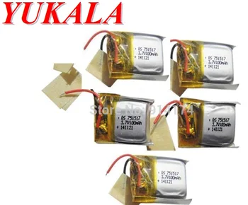 YUKALA 10pcs CX-10 cx10/ JXD-395 /LS111 /U207/v272 v282 v292 RC Quadcopter Časti 3,7 V 100mah Li-polymérová batéria