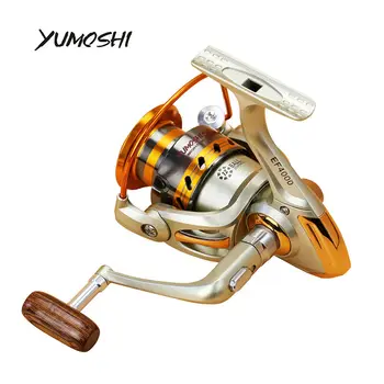 YUMOSHI fishing cievky spinning EF Série Hliníková Cievka Vynikajúci Pomer je 5,5:1 5.2:1 4.1:1 10BB 12BB carretilha pesca baitcasting