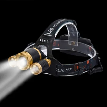 Yunmai 15000LM Výkonné LED Svetlomet Zoomovateľnom Nepremokavé Ťažba Svetlometu Rechargable Hlavu Baterka Na Kempovanie Lanterna Lampe