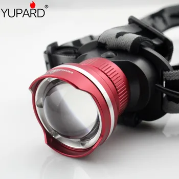 YUPARD Svetlometu XM-L2 LED 3 Režim Nepremokavé Zoom Zameranie nastavenie svetelnej LED Svetlomet T6 LED camping rybolov, outdoor