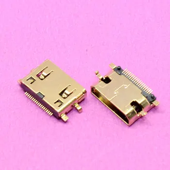 YuXi 1PC zlatenie HDMI Female Zásuvka 19Pin C Typ Potopenie dosky 0.8 mm SMT+PONORTE nohy