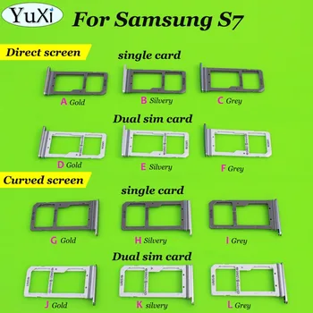 YuXi Nové Dual SIM/ Single SIM Micro SD Kartu, Držiak pre Samsung Galaxy S7 G930F/S7 Okraji G935F zásuvka na Kartu SIM Slot Náhradný Diel