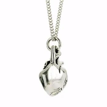 Z nehrdzavejúcej Ocele, Striebra, Leštené Malý Jednoduchý 3D Srdce Náhrdelník Maxi s Dlhým Reťazcom Náhrdelníky Šperky pre Ženy Roztomilý Šperky NL25846