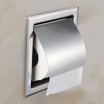 Z nehrdzavejúcej Ocele Toaletného Papiera Držiak Chróm Nástenné Skryté Kúpeľňa Roll Papierové Krabice Nepremokavé Viaceré Typy WF-18030