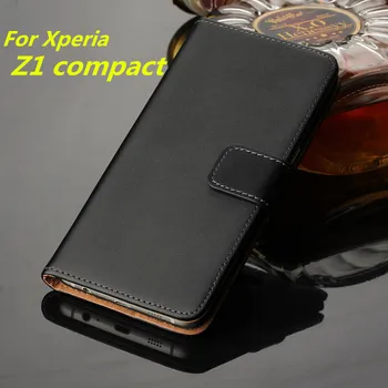 Z1 kompaktný prípade Koženým poťahom, Luxusné Peňaženky obal Pre Sony Xperia Z1 kompaktný D5503 držiteľa karty shell Retro Premium telefón tašky GG