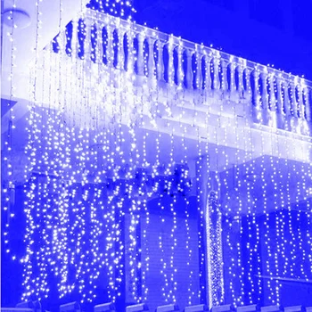 Z20 3x3m LED Svadobné víla Svetlo vianočné girlandy LED Záves string Svetlo vonkajšie nový rok, Narodeniny, Party Záhradné Dekorácie