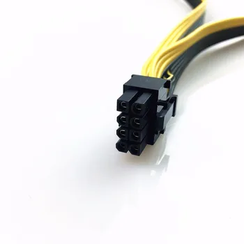 Zadarmo loď 6pin 6+2 pin pre napájací kábel 6 Pin na dual PCI-E 8(6+2)pin splitter prípony napájací kábel 20 cm Pre video karty