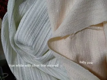 Zadarmo loď ružovej a bielej bavlny tweed textílie cena za 1 meter 59