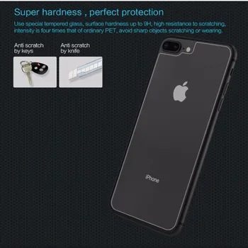 Zadný kryt Kalené Sklo Pre iPhone 8 Plus Späť Screen Protector Pre iPhone 8 NILLKIN Úžasné H Nano Proti roztrhnutiu Ochranný Film