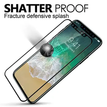 Zakrivené Hrany Tvrdené Sklo pre iPhone, 8 X plus 5D Úplné Pokrytie Premium LCD Sklo Screen Protector Film puzdro pre iphone 8 Plus