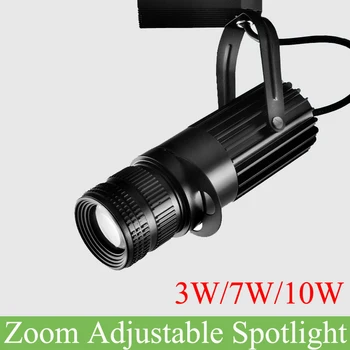 Zameranie Zoom led Reflektor, Osvetľovacie 3W/7W/10W/15W/20W Stropné Svetlá pre Reštaurácia/Bar/KTV/Šperky Shop 360 Stupňov Rotácie