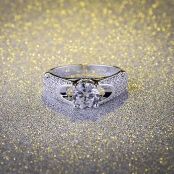Zaoblené intarzované a lesklé Veľkoobchod strieborné pozlátené krúžok 925 Módne šperky Strieborné Krúžok 925sterling-strieborná YOJHSCOO