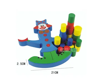 Zbrusu nový drevený pajác rovnováhu lúč hračky/ Deti Dieťaťa dreva vyvažovanie bloky/ dieťa raného vzdelávania, vzdelávacie hračky, doprava zdarma