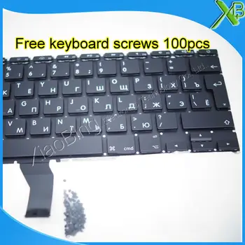 Zbrusu Nový RU ruská klávesnica+100ks klávesnice skrutky Pre MacBook Air 11.6