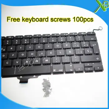 Zbrusu Nový SP španielsky klávesnica+100ks klávesnice skrutky Pre MacBook Pro 13,3