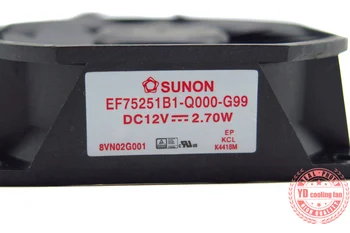 Zbrusu nový SUNON EF75251B1-Q000-G99 Projektor 12V 2.70 W 7 CM 7525 chladiaci ventilátor