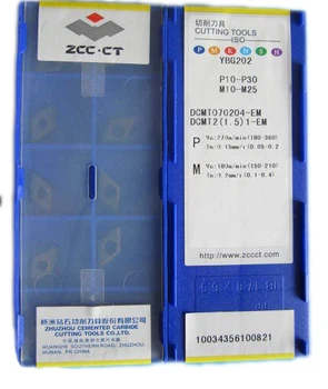 ZCCCT ceramic cutting tools(10 vložky/box) ZCC.CT DCMT070204-EM YBG205 Spekané Karbidy rezného Nástroja Otočením Vložky
