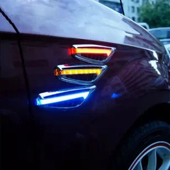 ZDPARTS 2X Blatník Auta Strane Air Vent Výbava Výstražné LED Samolepky Pre Audi A3, A4 B7 B8 B6 A6 C6 C5 O5 Nissan Qashqai krčma pri ceste X-trail T3