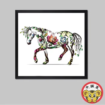 Zebra kôň voli diy Digitálne olejomaľba ručné maľovanie Domáce dekorácie, ručne maľované Frameless Obrázky, Maľovanie Podľa Čísel