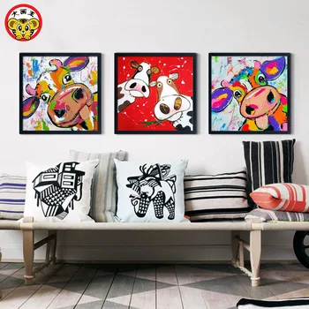 Zebra kôň voli diy Digitálne olejomaľba ručné maľovanie Domáce dekorácie, ručne maľované Frameless Obrázky, Maľovanie Podľa Čísel