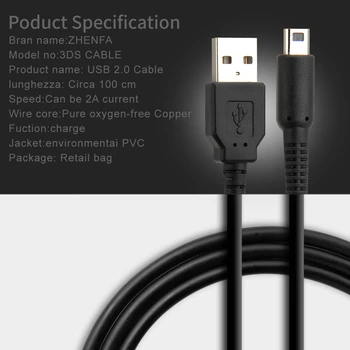 ZHENFA USB nabíjací Kábel pre Nové Nintendo 3DS 2DS 3DSLL NDSI 3DSXL NDSL USB Napájanie Nabíjací Kábel Kábel