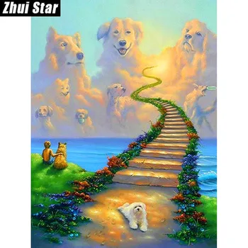 Zhui Star 5D DIY Plné Námestie Diamond Obraz 