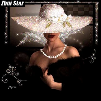 Zhui Star Plné Námestie Diamond 5D DIY Diamond Maľovanie Foto Vlastný 