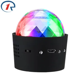 ZjRight USB 5V Postavený v batéria Zvuk hudby ovládanie RGB LED strana svetlo dj auto narodeniny darček mini Prenosné Vianoce tabuľka loptu svetlo