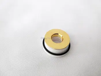 Zlato Povlak Keramický Krúžok Použité pre Optické Vlákna Laserový Rezací Stroj 24.5 X 28mm Precitec KT B2 CON pre najobľúbenejšie Stroj