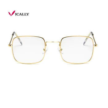 Zlaté kovové okuliare číre šošovky, rámy dámske Pánske Okuliare značky námestie blbecek rám okuliarov, optických muž žena unisex gafas