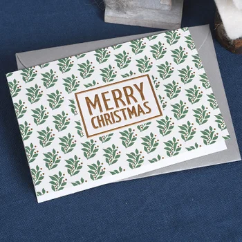 Zlaté Kovové Vianočné priania Veľkoobchod prázdnin je Pohľadnice Business Vianočný Darček Strany Karty