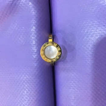 Zlaté Pozlátené Šperky s arabská Číslica Nerezový Krúžok pre ženy/dievča, darček na výročie svadby