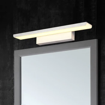 Zlaté, strieborné, čierne hliníkové zrkadlo predné svetlo led kúpeľňa lampy, akryl na stenu skriňa sconce 110V 220V 16W 410mm