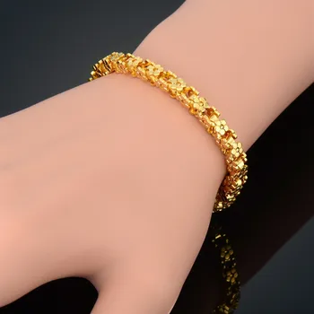 Zlatý Náramok Trendy Nehrdzavejúcej Ocele Koleso Reťaz Náramky pre Ženy Femme Zlatá Farba Vintage Odkaz Šperky 7-8' pulseras