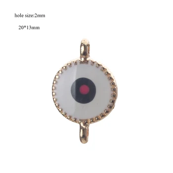 ZLÉ OKO 2ks nové módne čierne korálky srdce konektor módne kovové oko prívesok pre ženy módne šperky príslušenstvo