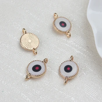 ZLÉ OKO 2ks nové módne čierne korálky srdce konektor módne kovové oko prívesok pre ženy módne šperky príslušenstvo