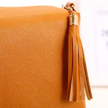 Značka dizajnér ženy taška mäkké kožené fringe crossbody taška na rameno ženy messenger tašky candy farby A866